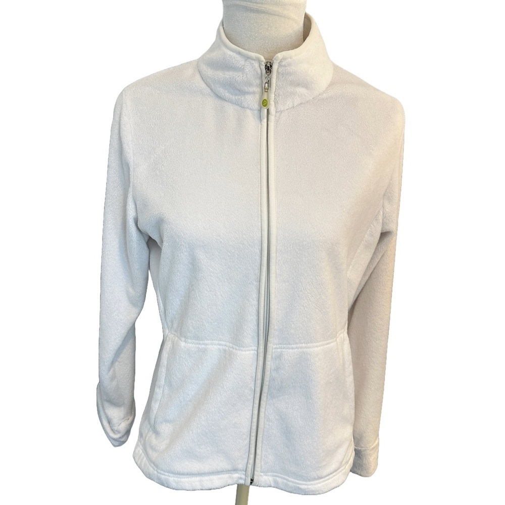 Dakini Women's White Fleece Jacket L‎